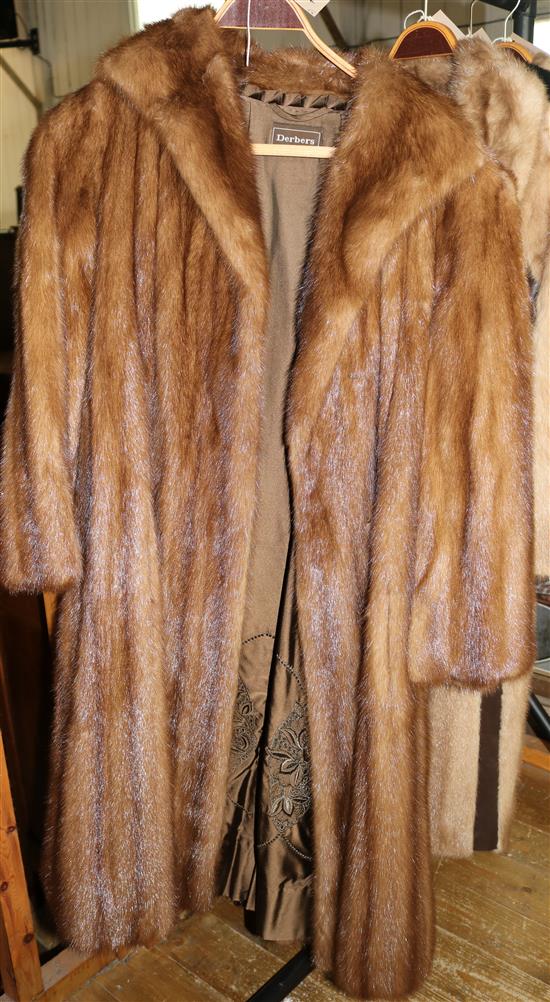 Brown mink coat